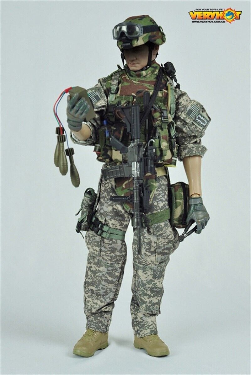 1:6 Very Hot Toys US Army EOD Woodland Body Armor Vest w/ Pouches Set 12" Figure