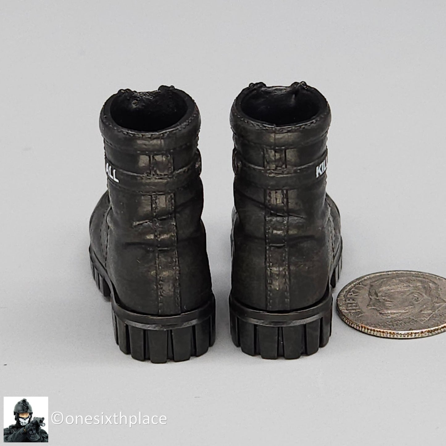1:6 scale Soldier Story PUBG Battlegrounds Female Black Boots (Peg Type)