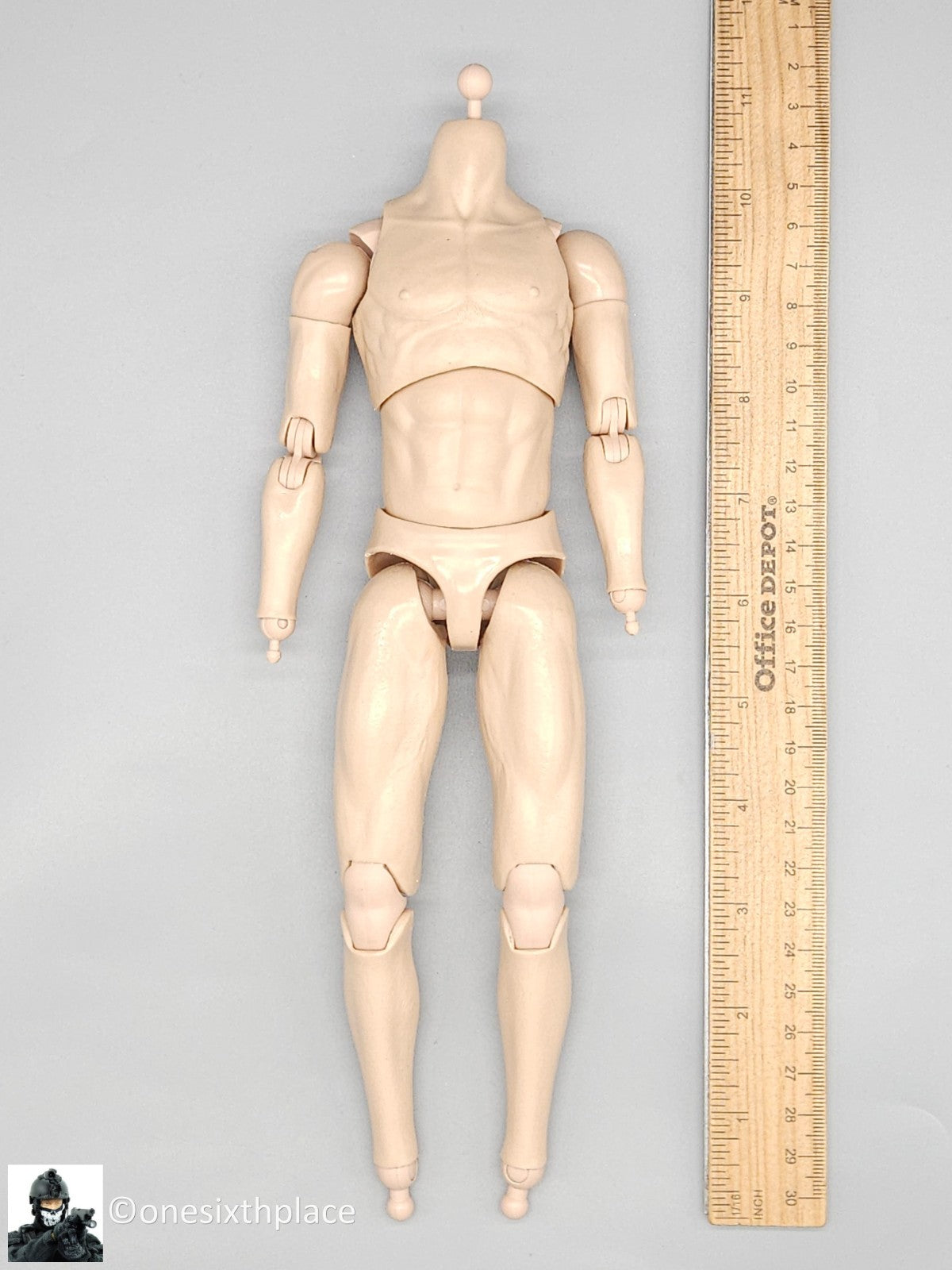 1:6 scale Kings Toys Male Nude Body (Pale Skin Tone) for 12" Figures