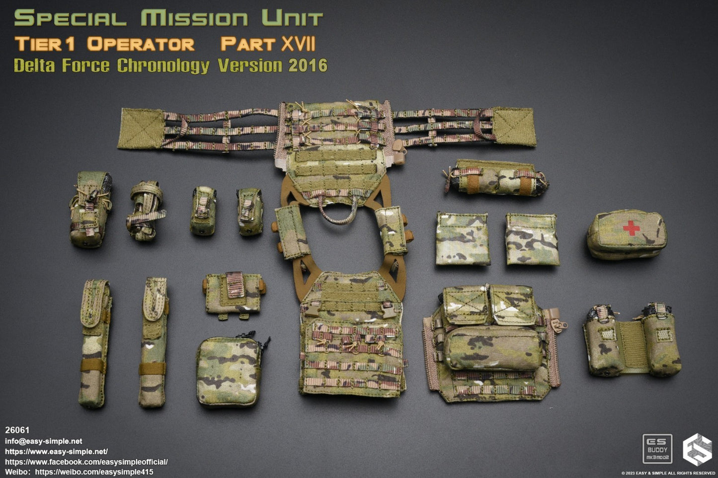 1:6 scale Easy Simple Multicam JPC Plate Carrier READ NOTES for 12" Figures