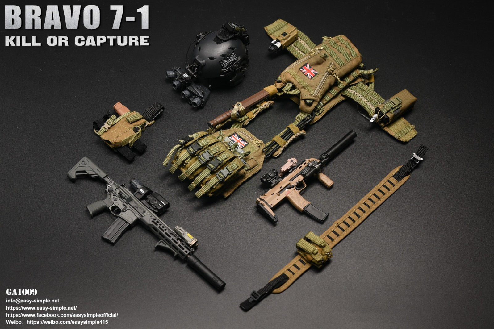 1:6 scale General's Armoury Bravo 7-1 Kill or Capture Double Pistol Mag Pouch