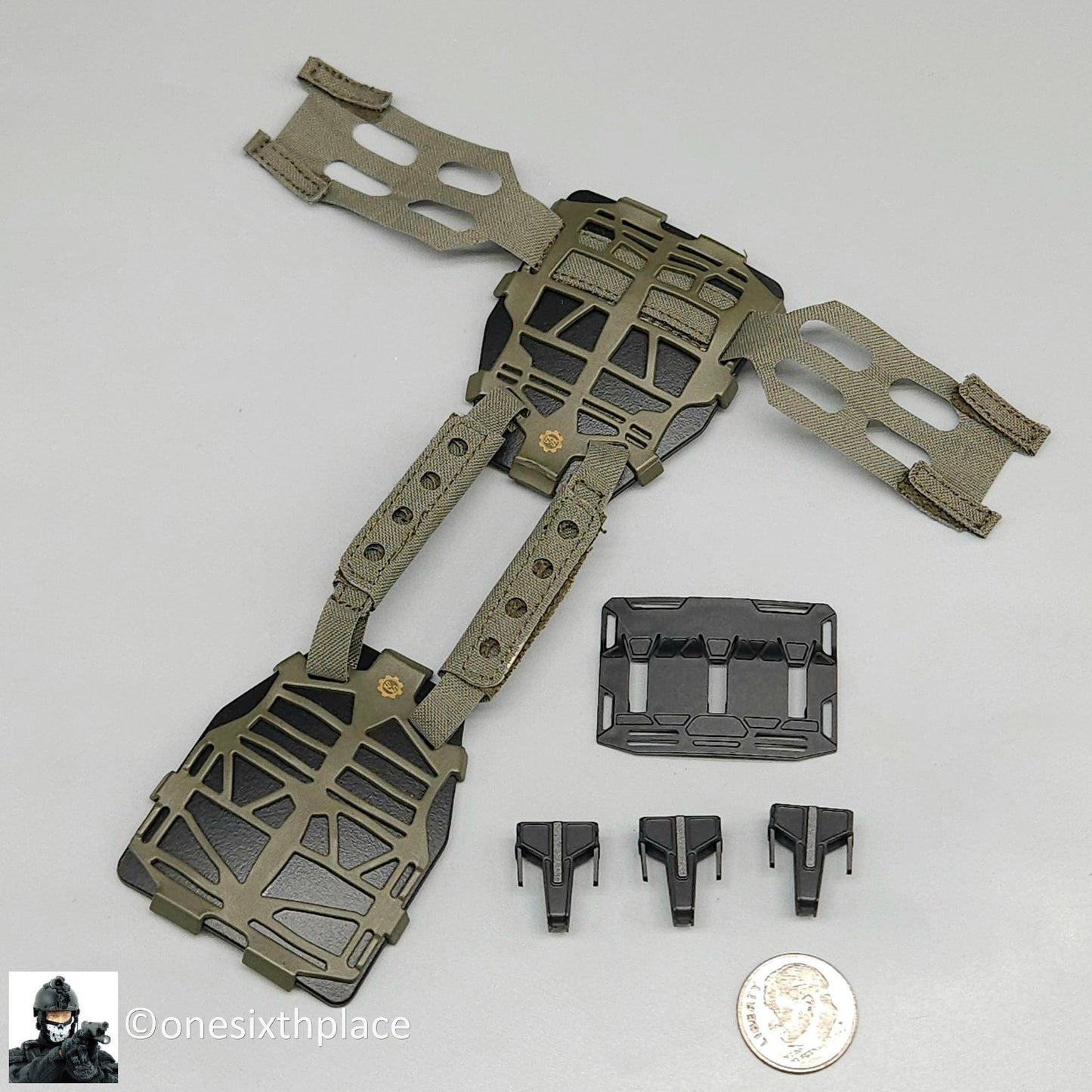 1:6 Easy & Simple PMC Geen Plate Frame Plate Carrier w/ SMR Pouches 06042D