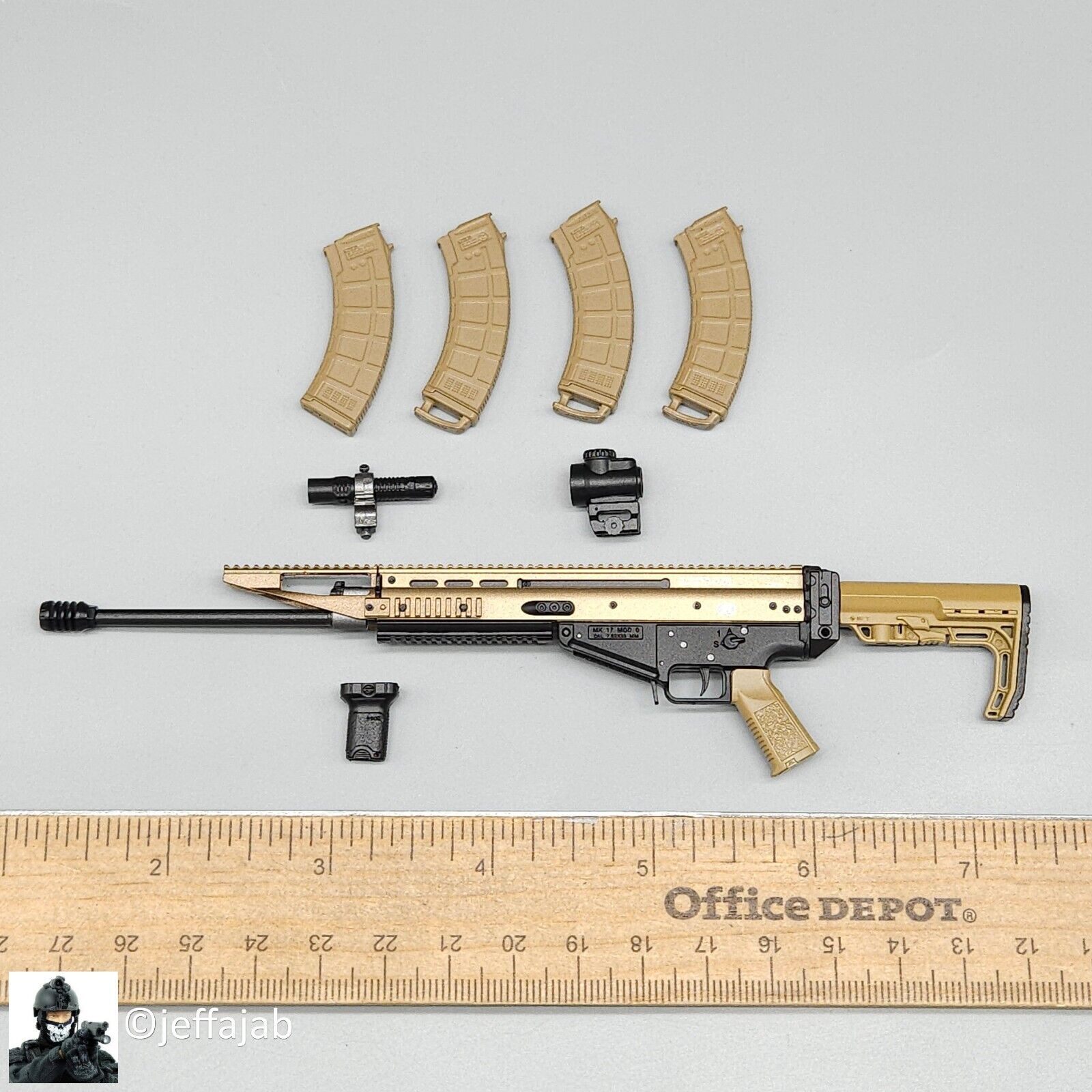 1:6 Easy & Simple PMC Field Recce Special Ver SCAR AK Rifle Set for 12" Figures