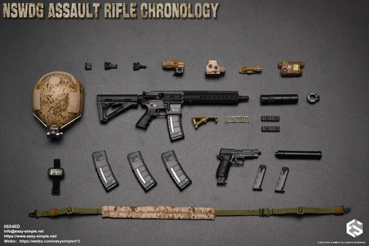 1:6 Easy & Simple NSWDG Assault Rifle Chronology Set D for 12" Figures 06046D