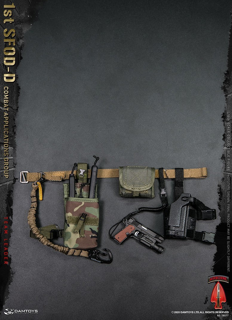 1:6 scale DamToys CAG Leader Woodland Camo Drop Leg Pouch for 12" Figures