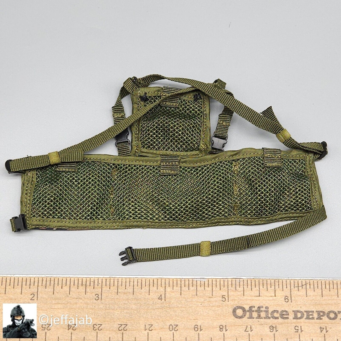 1:6 scale DamToys 75th Ranger Regiment Airborne Woodland Camo RACK Chest Rig