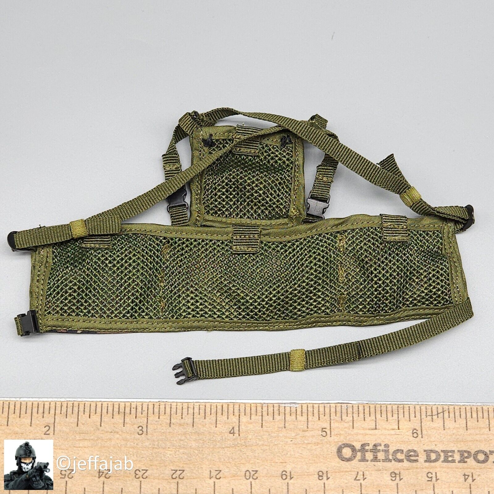 1:6 scale DamToys 75th Ranger Regiment Airborne Woodland Camo RACK Chest Rig