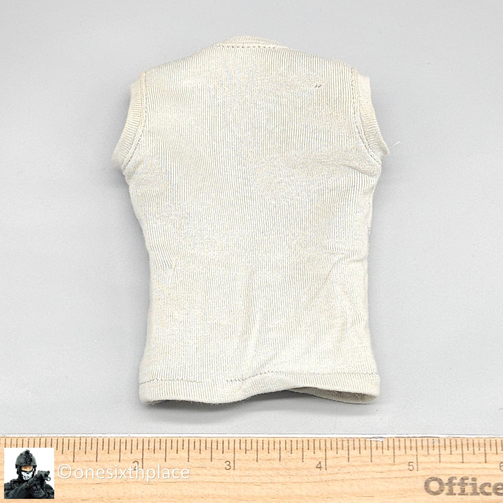 1:6 scale Easy & Simple Mens Gray Sleeveless T-Shirt w/ Padding for 12" Figures