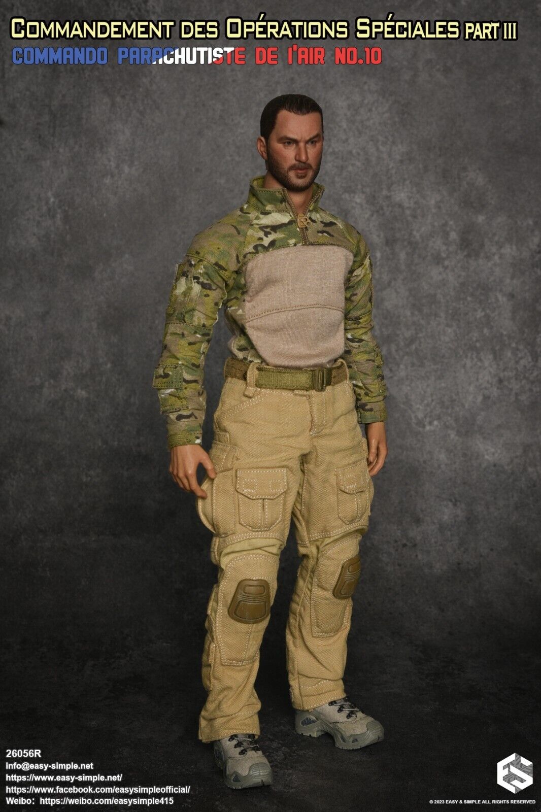 1:6 Easy & Simple French Special Operations Command Assault Backpack