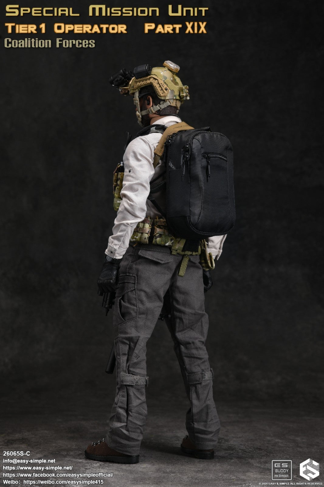 1:6 scale Easy & Simple Coalition Forces Multicam SACK Pouch 12" Figure 26065SC