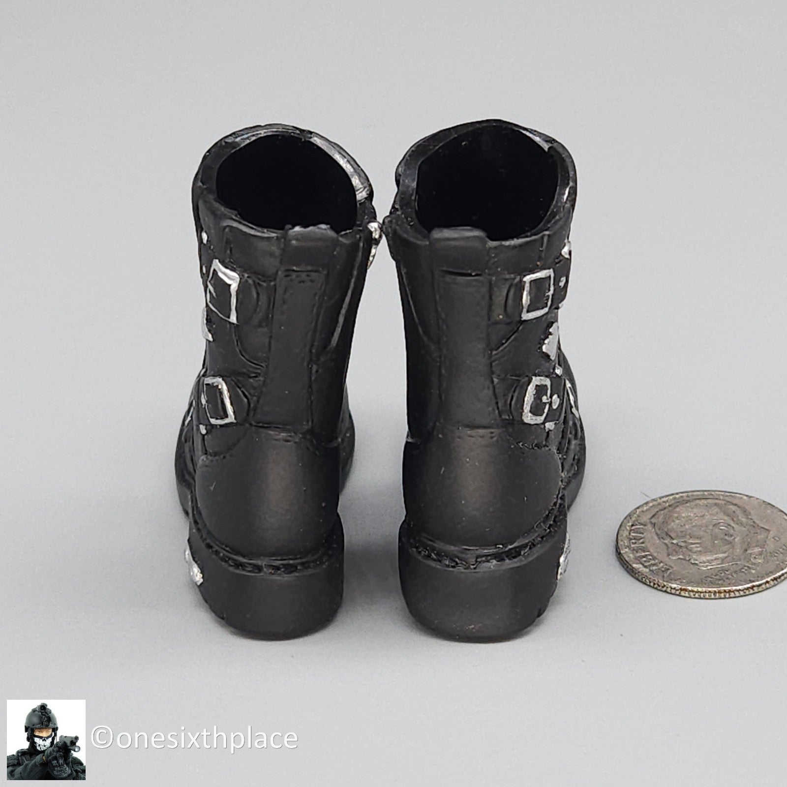 1:6 scale Triad Toys Dead Cell Jade Van Helsing Female Black Biker Boots