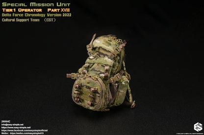 1:6 Easy & Simple Delta Force 2022 Cultural Support Team CST Multicam Backpack