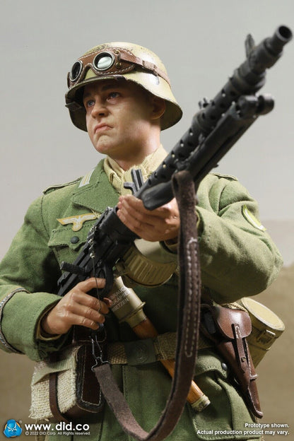 1:6 Scale DiD WWII German DAK Africa Corps MG34 Gunner Bialas 12" Figure