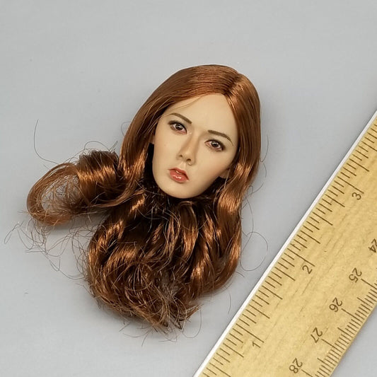 1:6 YM Toys Female Asian Brown Hair Head Sculpt 12" Phicen TBLeague YMT-001C