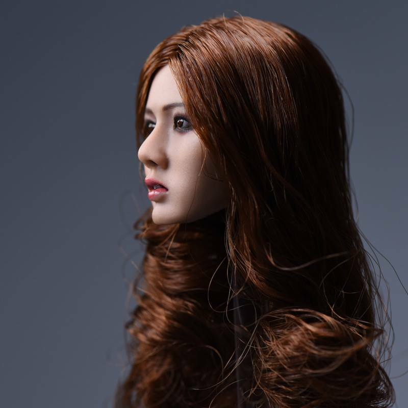 1:6 YM Toys Female Asian Brown Hair Head Sculpt 12" Phicen TBLeague YMT-001C