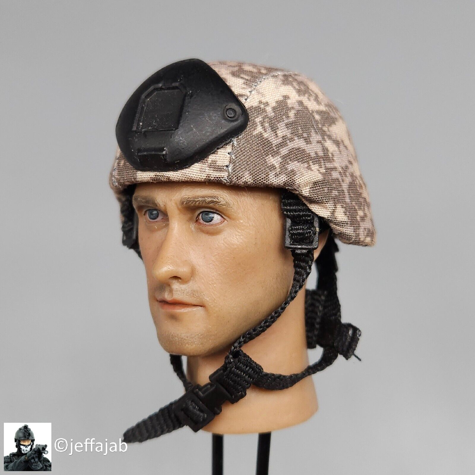 1:6 Very Hot Toys MICH Helmet w/ ACU Camo Cover for 12" Figures