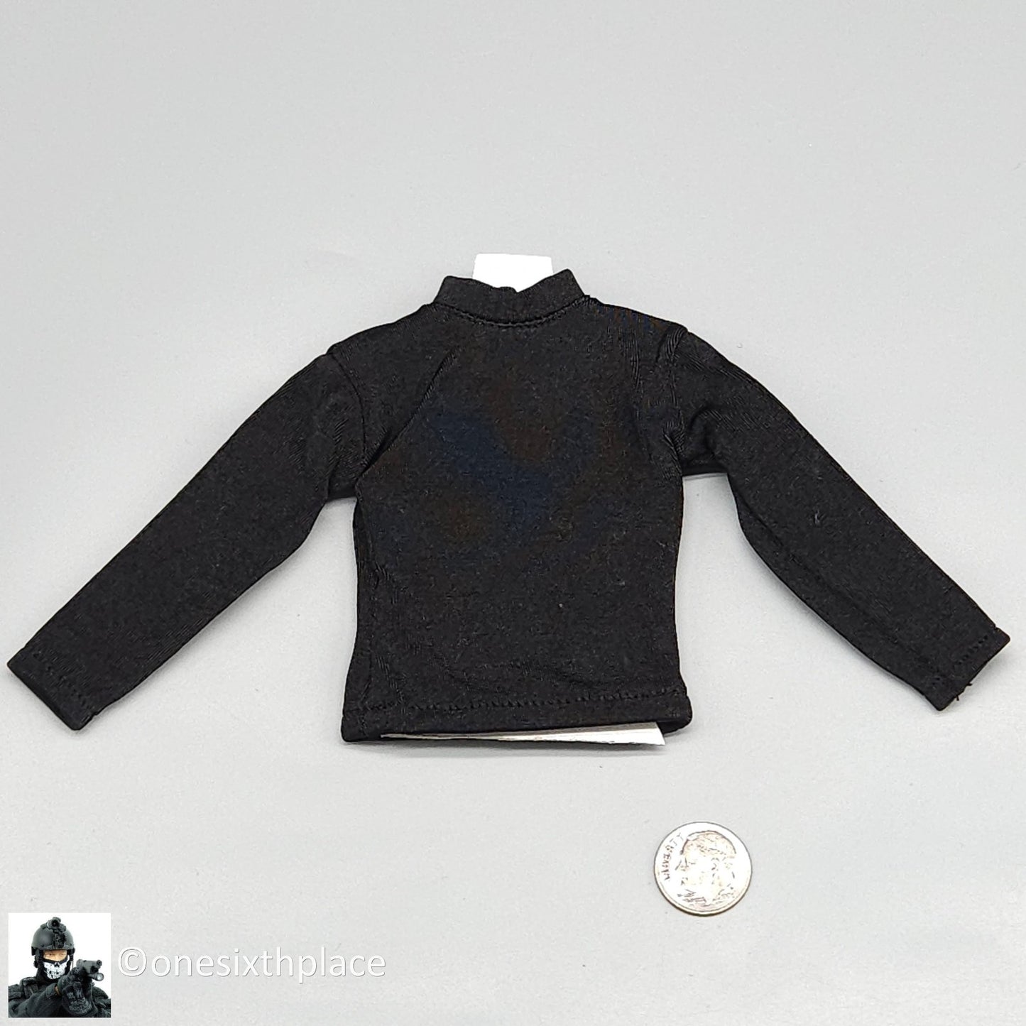 1:6 scale Triad Toys Mens Basic Black Long Sleeve Shirt for 12" Figures