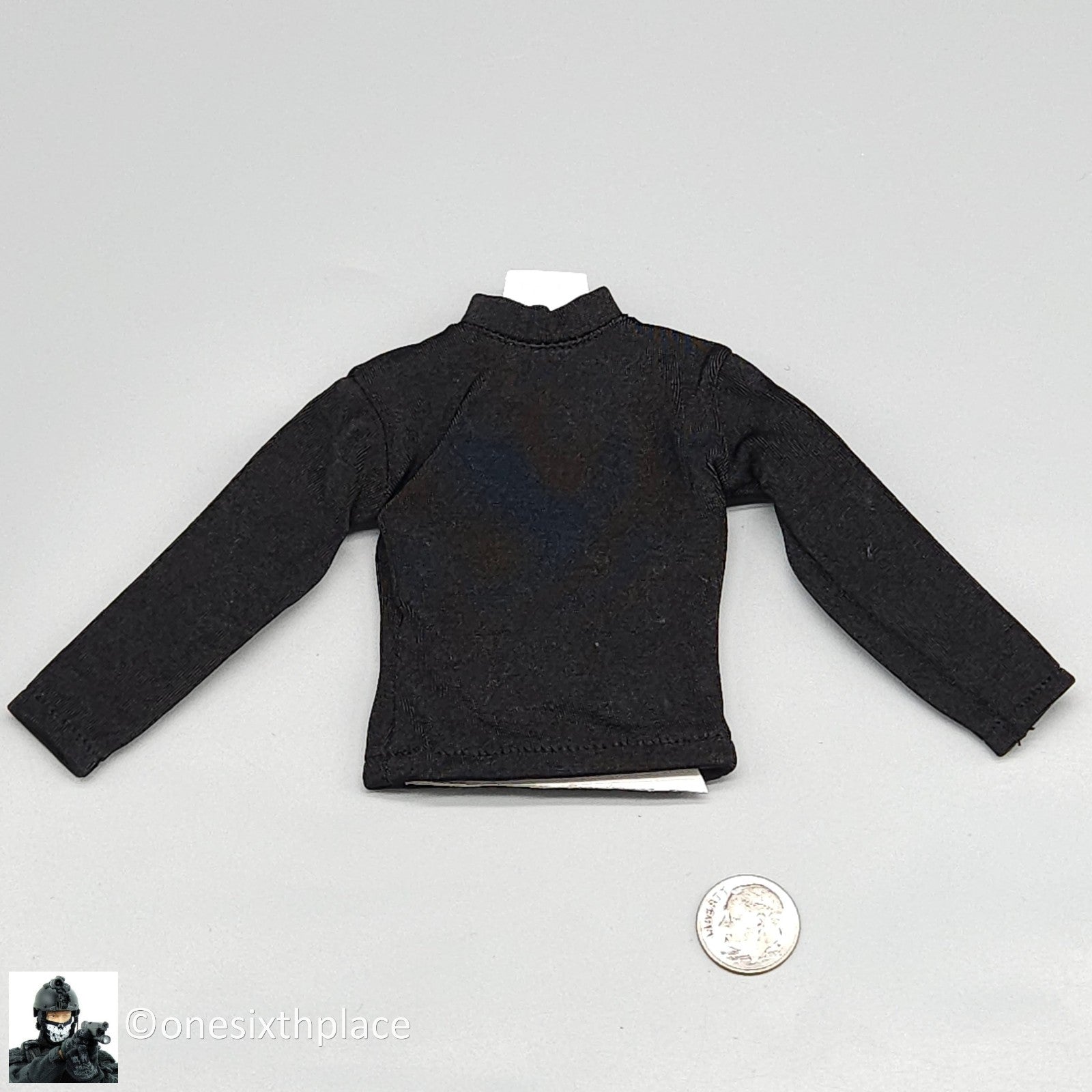 1:6 scale Triad Toys Mens Basic Black Long Sleeve Shirt for 12" Figures
