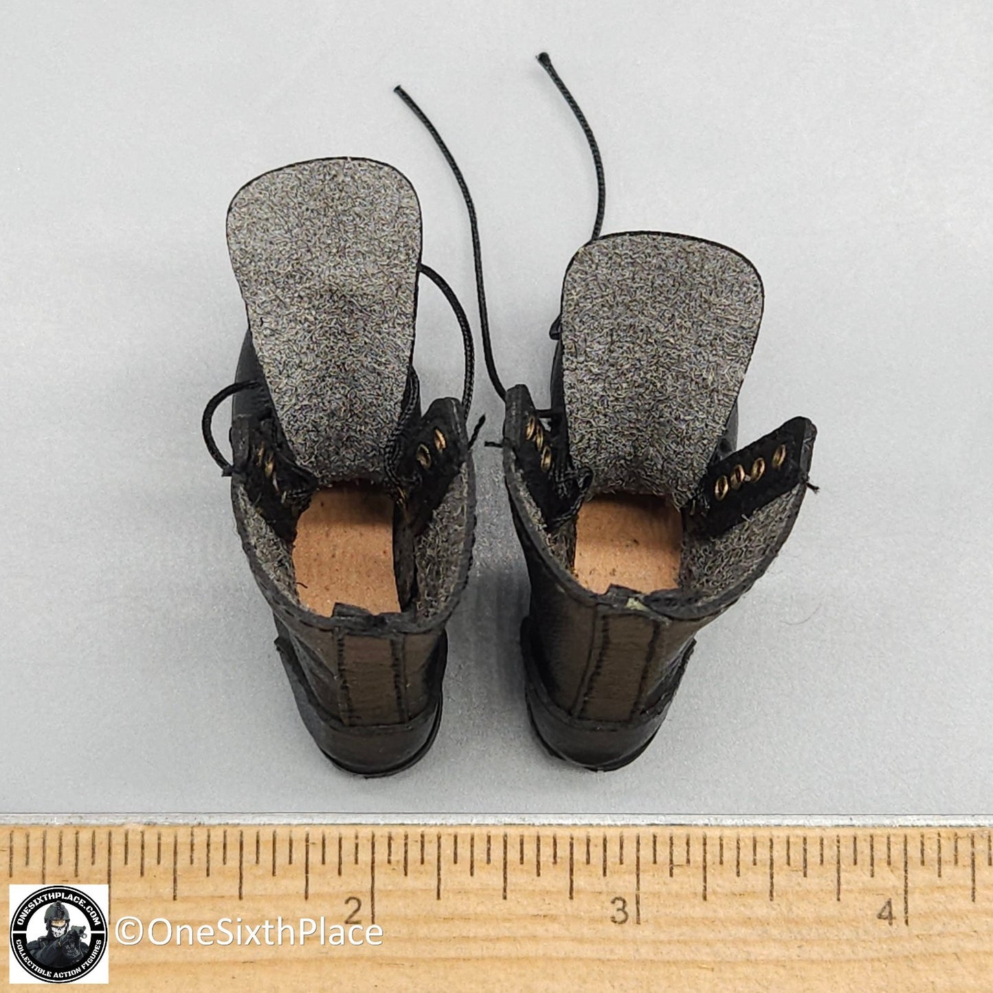 1:6 scale Whoho Toys Vietnam 173rd Airborne LRRP Black Boots for 12" Figures