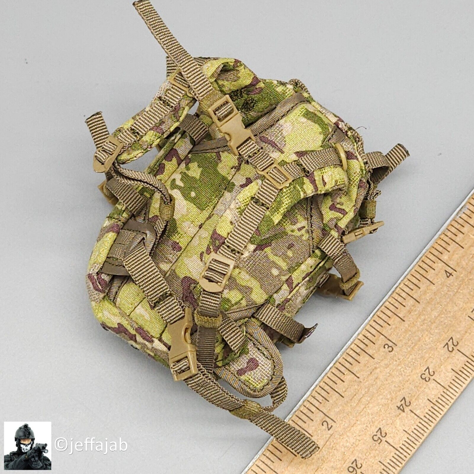 1:6 scale BBK Female Dark Night Sniper Laila Multicam Backpack 12" Figures