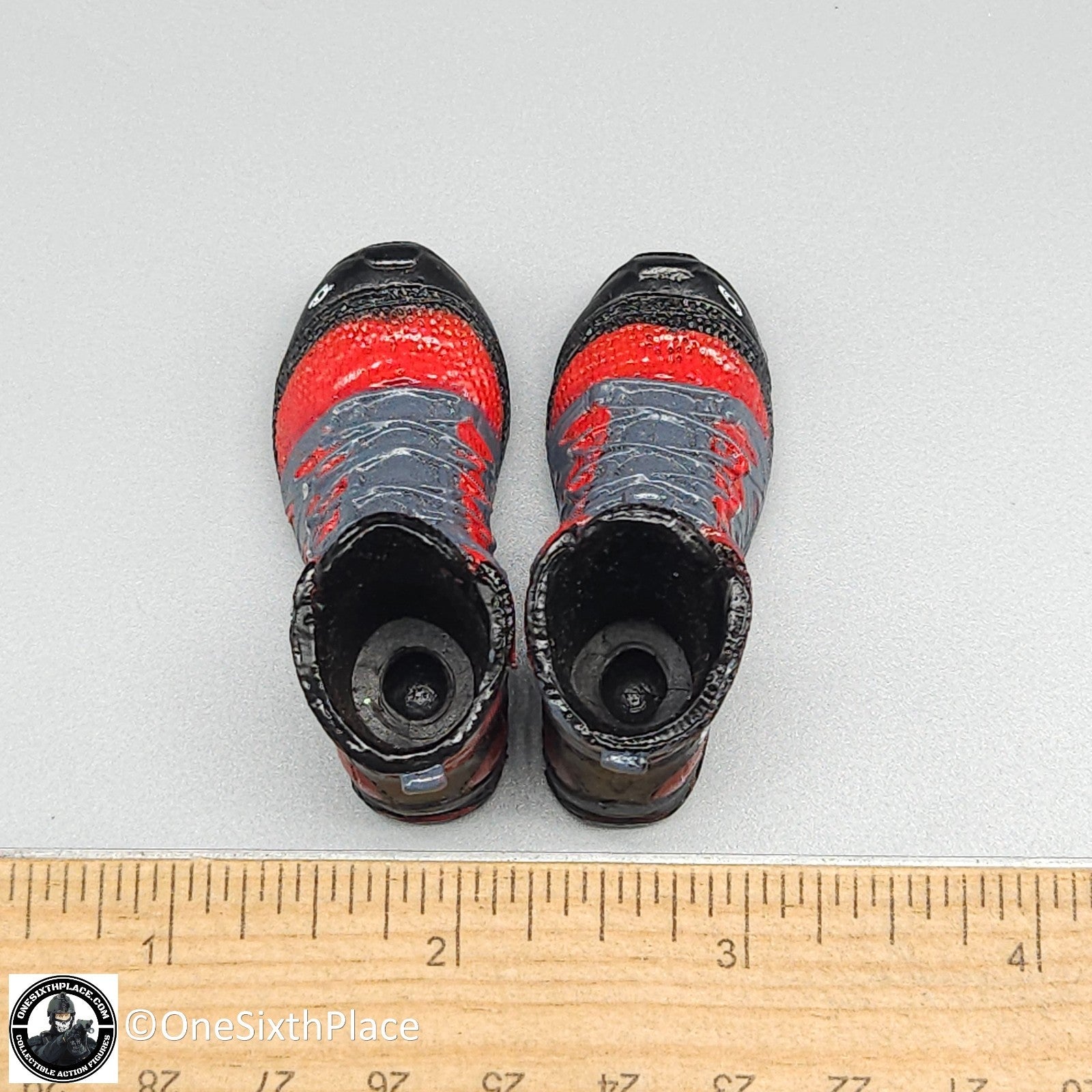 1:6 scale Easy Simple ZERT Red Salomon Hiking Boots (Peg Type) for 12" Figures