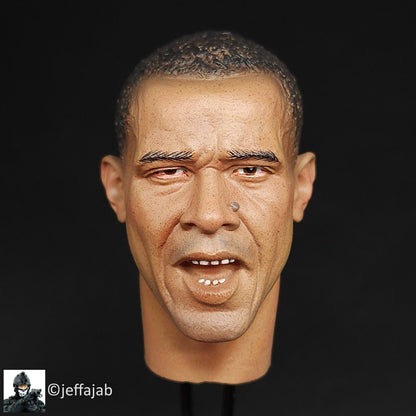 1:6 DiD Barack Obama Black AA Male Head Sculpt for 12" Figures