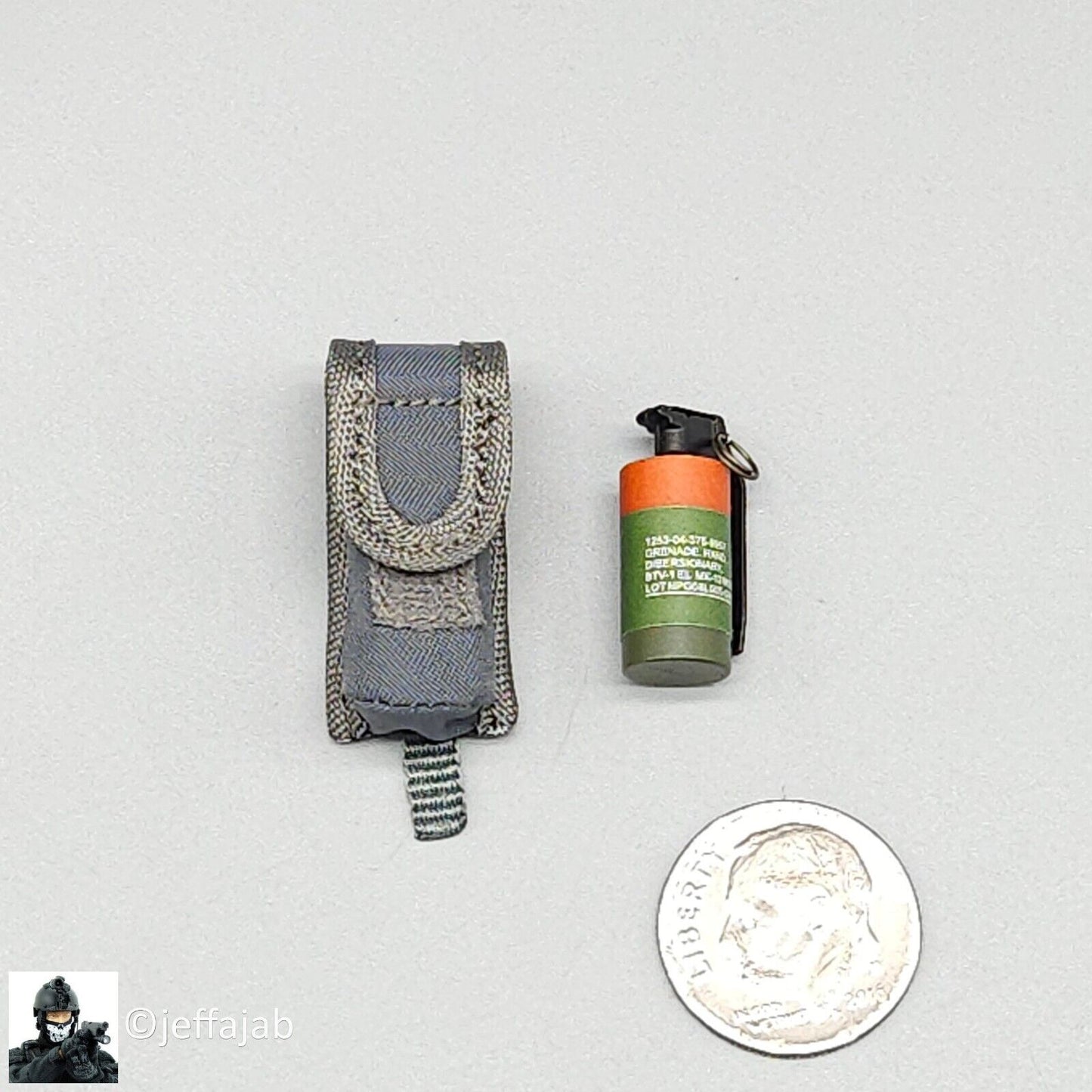 1:6 Easy & Simple Dutch DSI Sniper Gray Flashbang Pouch (x1) for 12" Figures