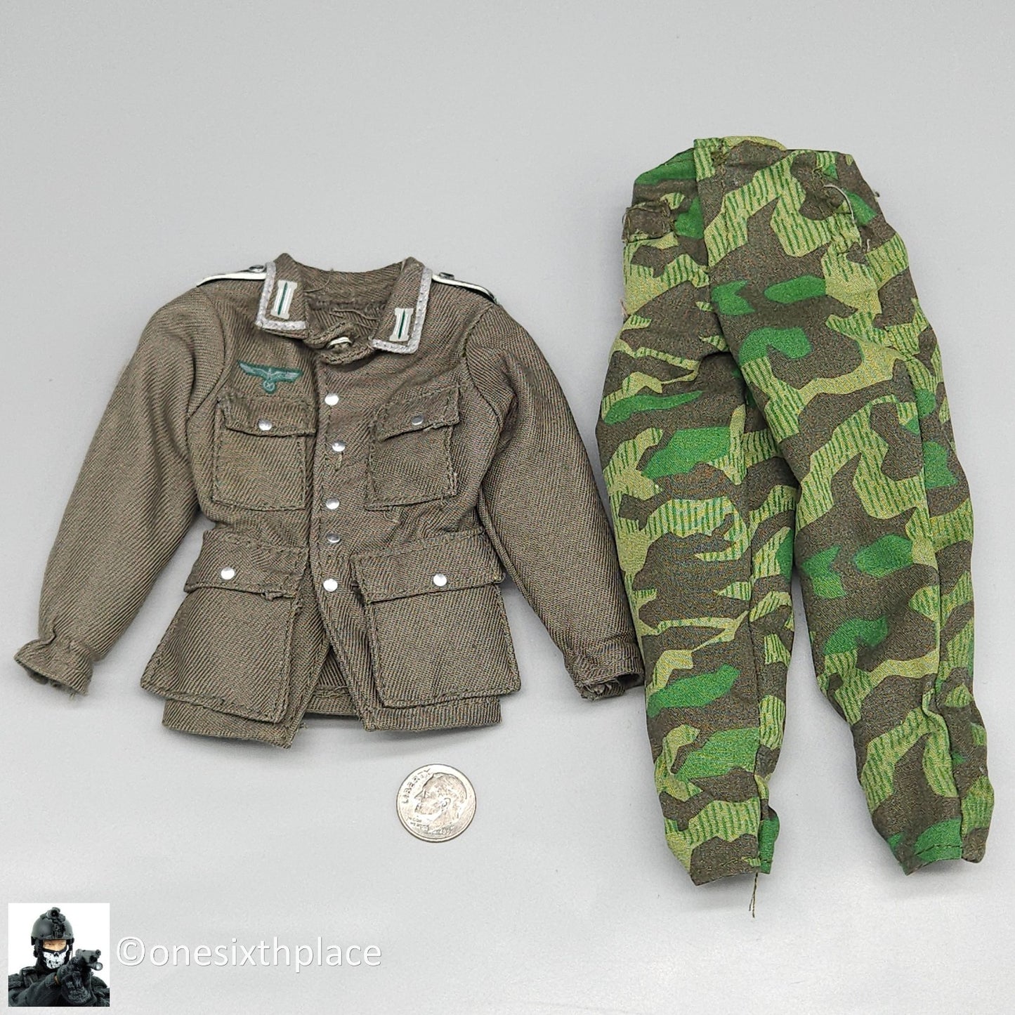 1:6 scale Ultimate Soldier WWII German NCO Uniform w/ Camo Pants for 12" Figures
