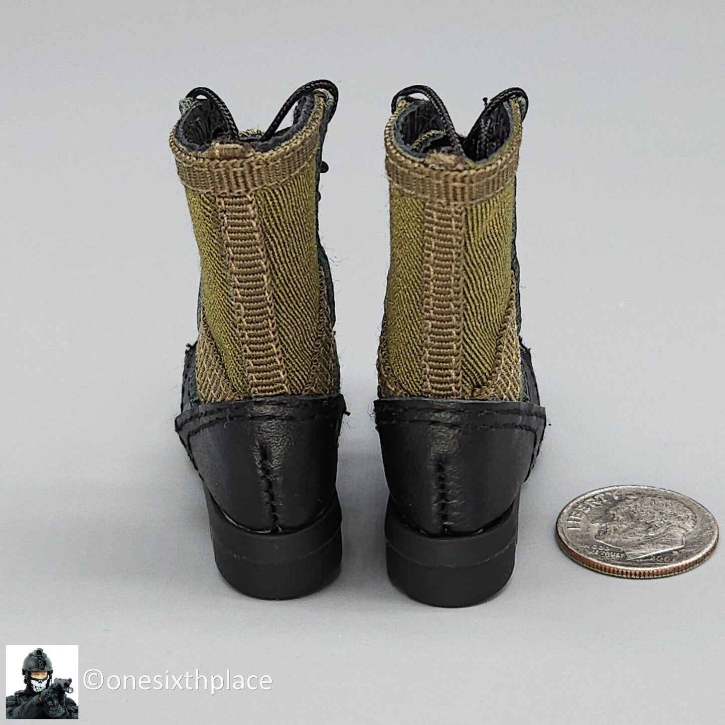 1:6 QO Toys Vietnam US Army Corpsman Jungle Boots (Feet Type) for 12" Figures