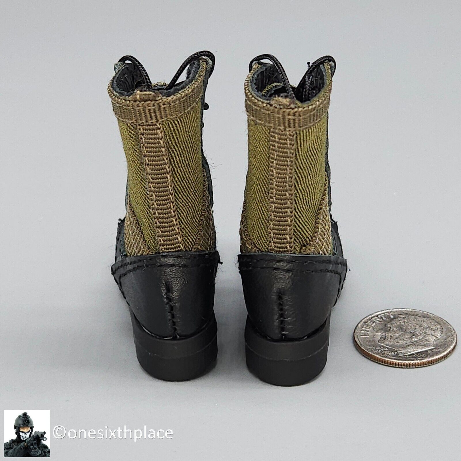 1:6 QO Toys Vietnam US Army Corpsman Jungle Boots (Feet Type) for 12" Figures