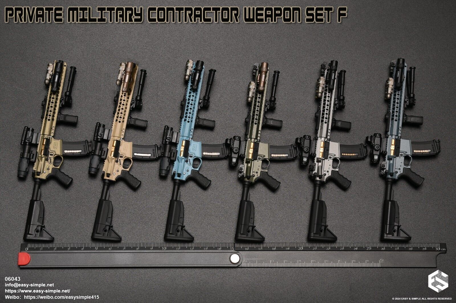1:6 Easy & Simple Private Military Contractor Weapon Set F Ver. A for 12" Figure