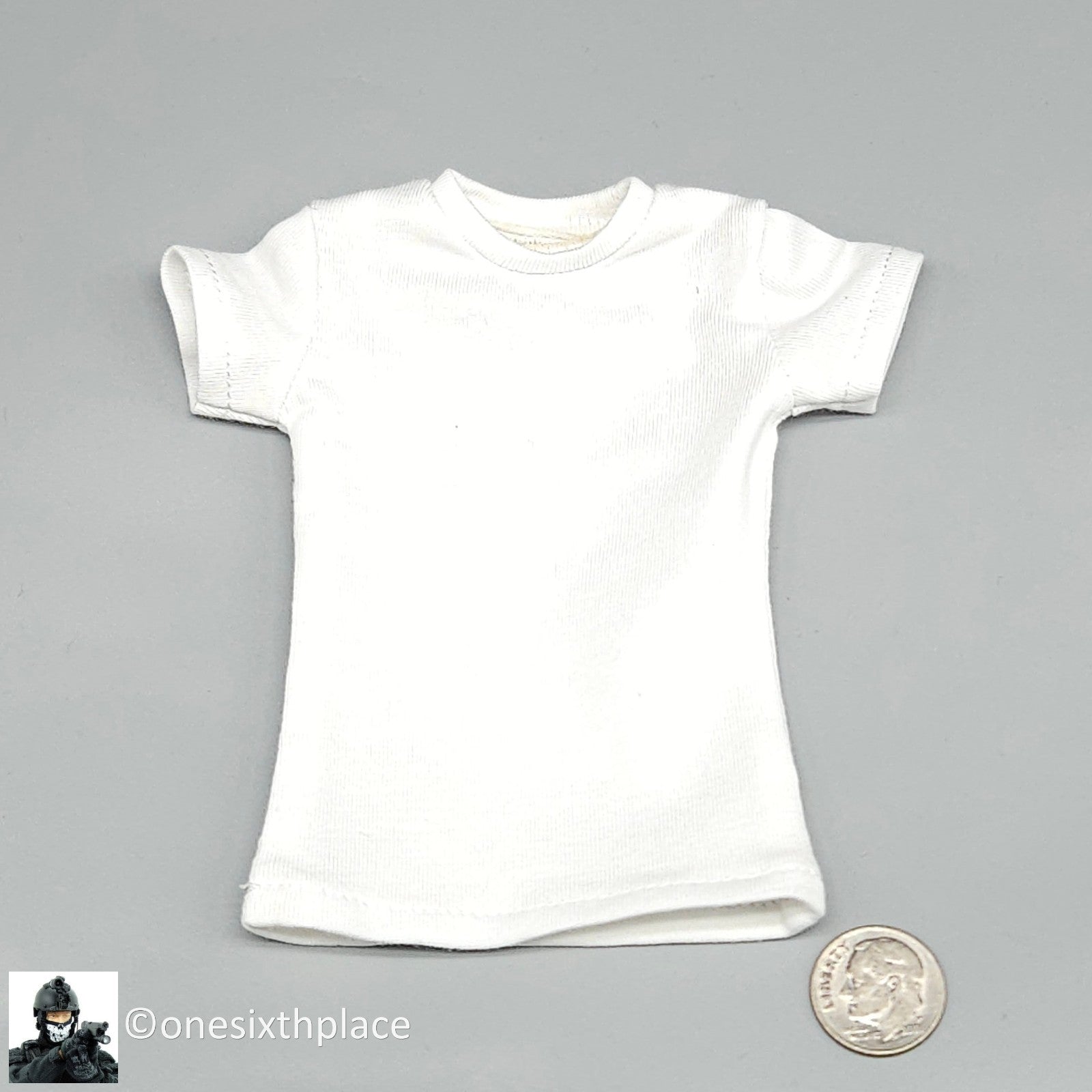 1:6 DID US Navy F-14 Pilot Tom & Nick Mens White T-Shirt for 12" Figures