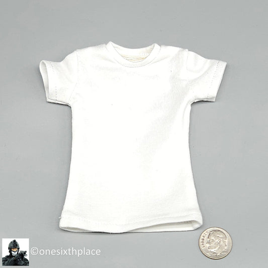 1:6 DID US Navy F-14 Pilot Tom & Nick Mens White T-Shirt for 12" Figures
