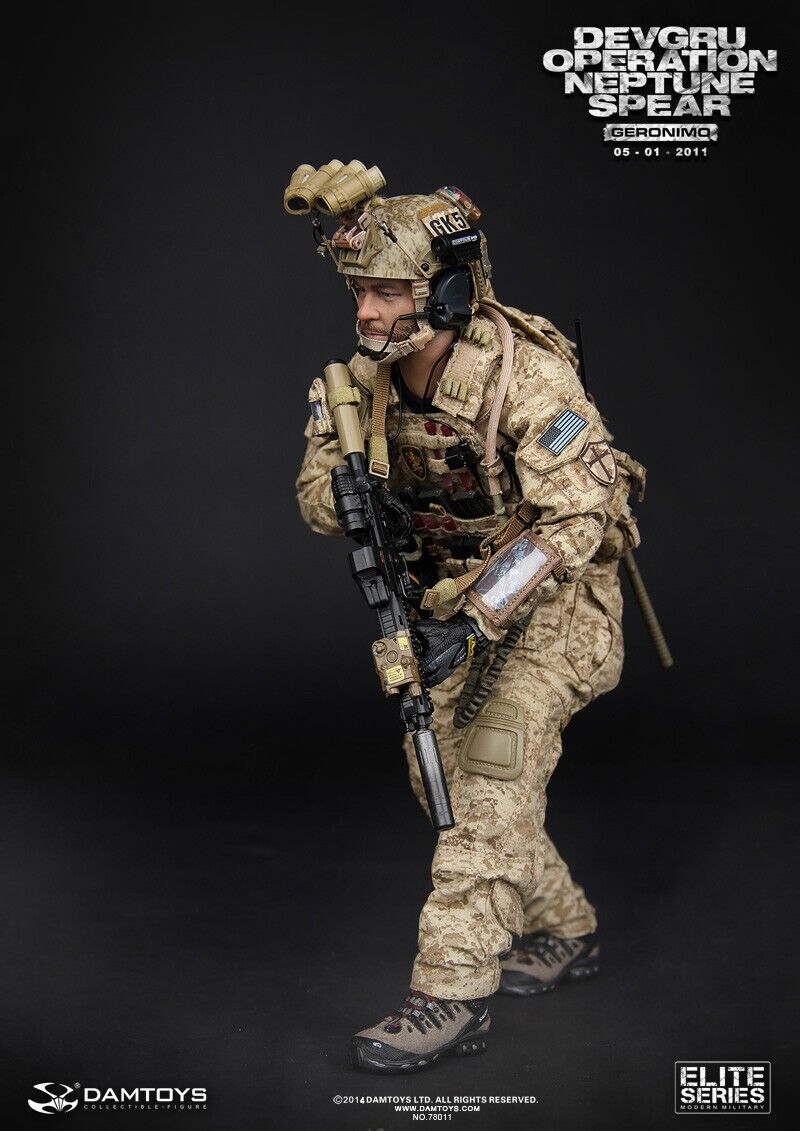 1:6 DamToys DEVGRU Neptune Spear GPS w/ AOR1 Camo Pouch for 12" Figures