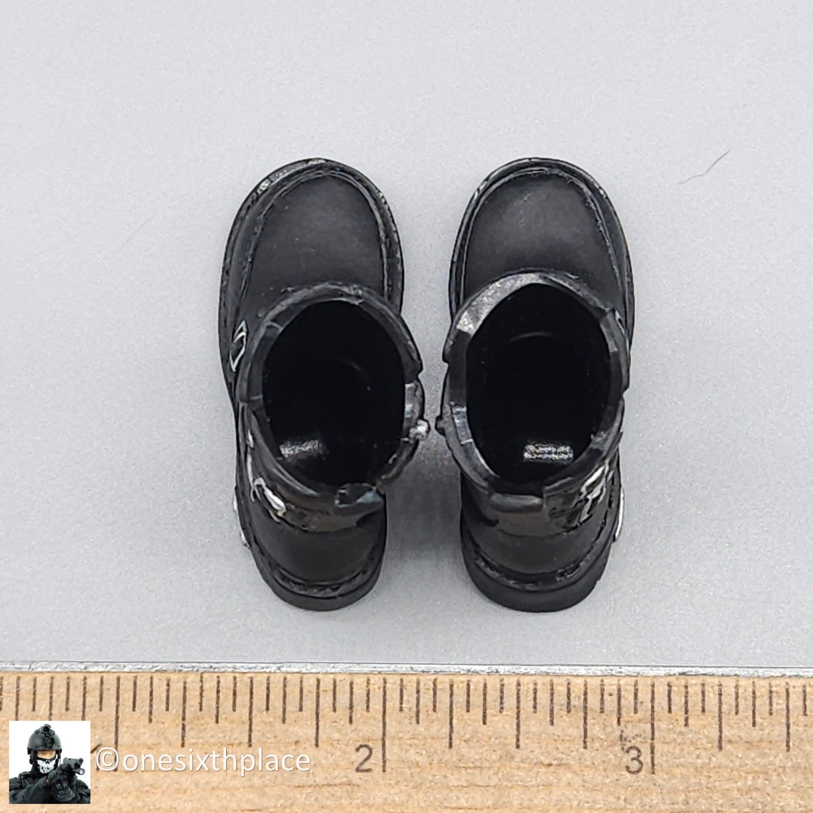 1:6 scale Triad Toys Dead Cell Jade Van Helsing Female Black Biker Boots