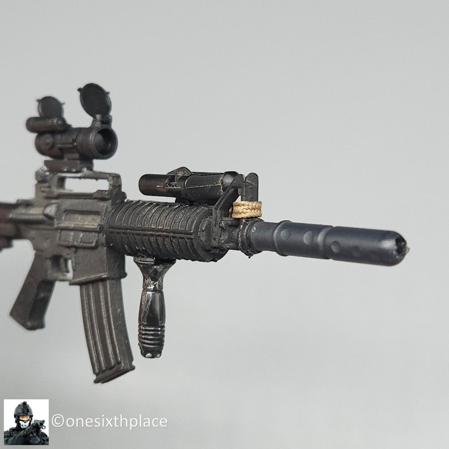 1:6 Ultimate Soldier Custom Colt Commando M16 w/ Silencer & EoTech Sight