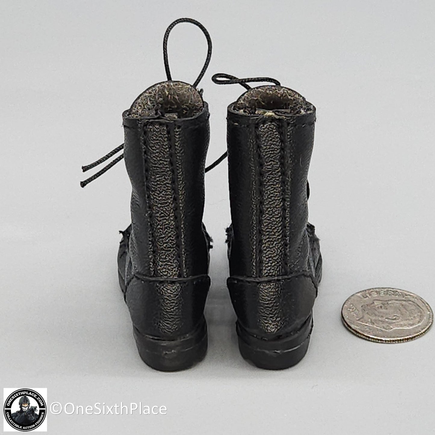 1:6 scale Whoho Toys Vietnam 173rd Airborne LRRP Black Boots for 12" Figures