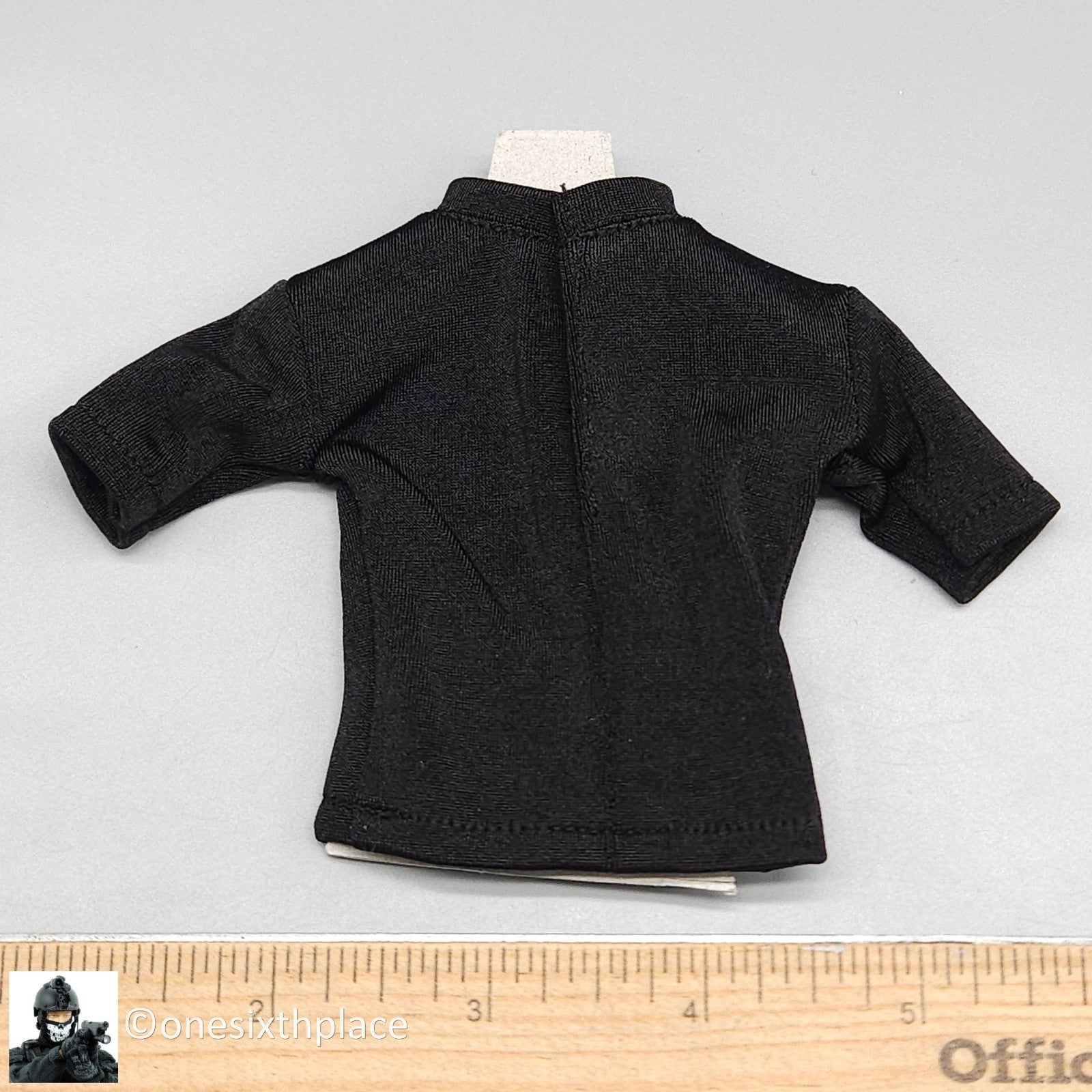 1:6 scale Triad Toys Mens Basic Black T-Shirt for 12" Figures