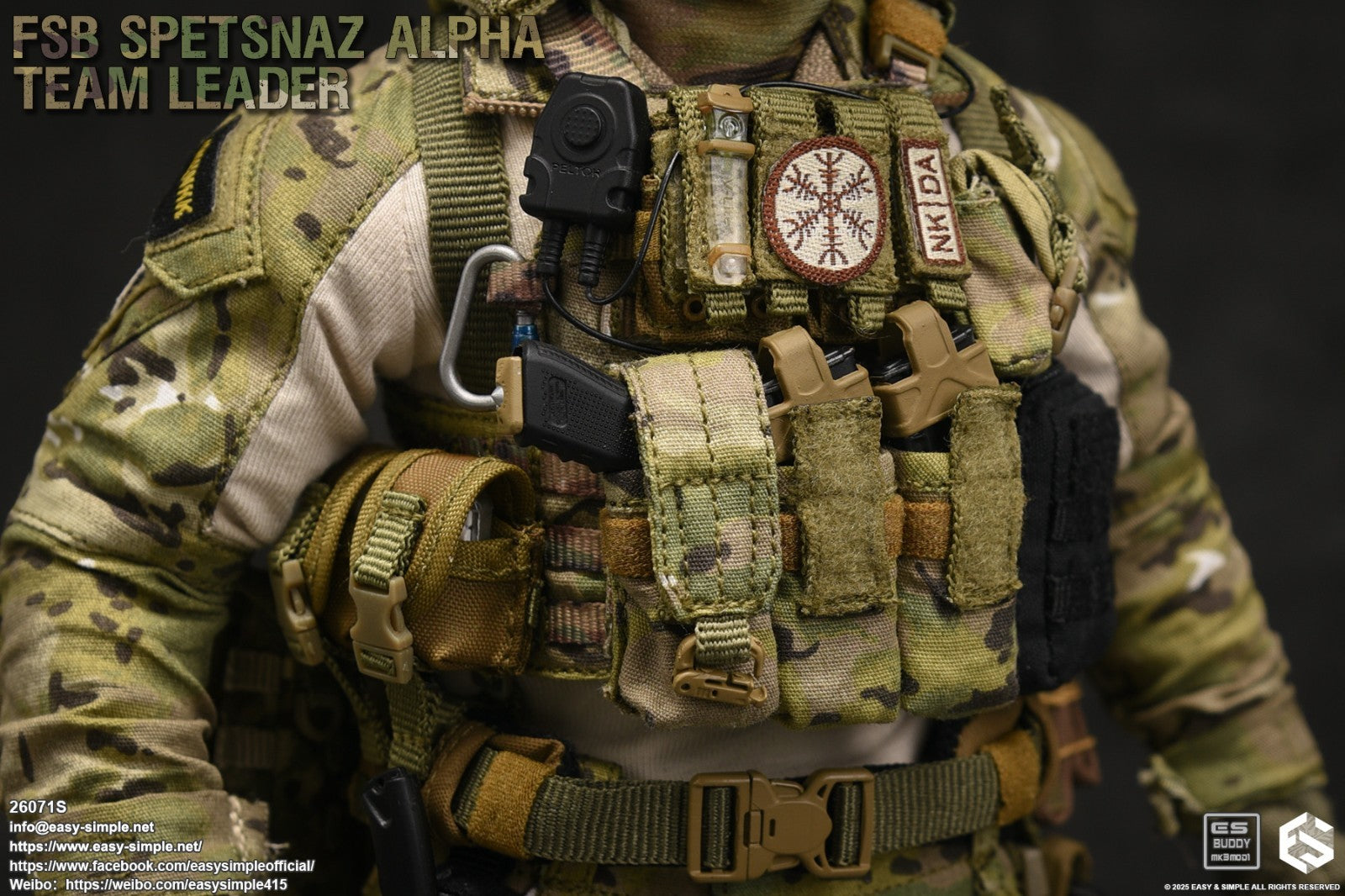 1:6 scale Easy & Simple Russian ALPHA Team Leader Double Grenade Pouch