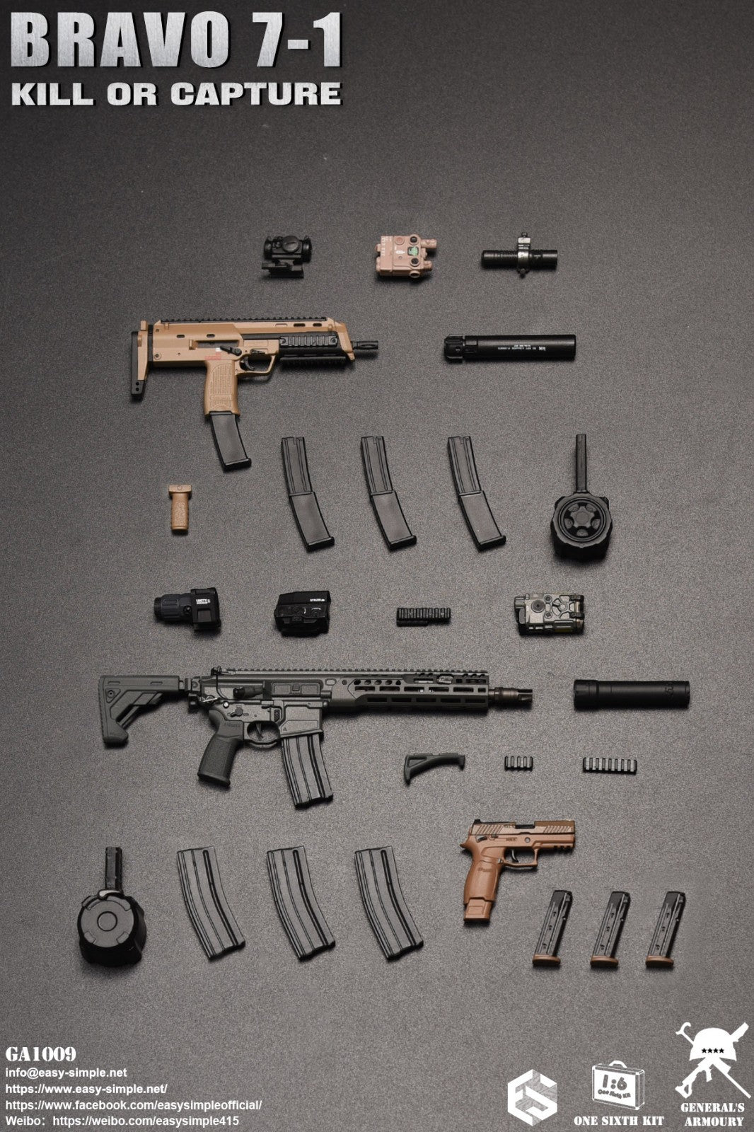 1:6 scale General's Armoury Bravo 7-1 Kill or Capture SPEAR LT 5.56 Rifle