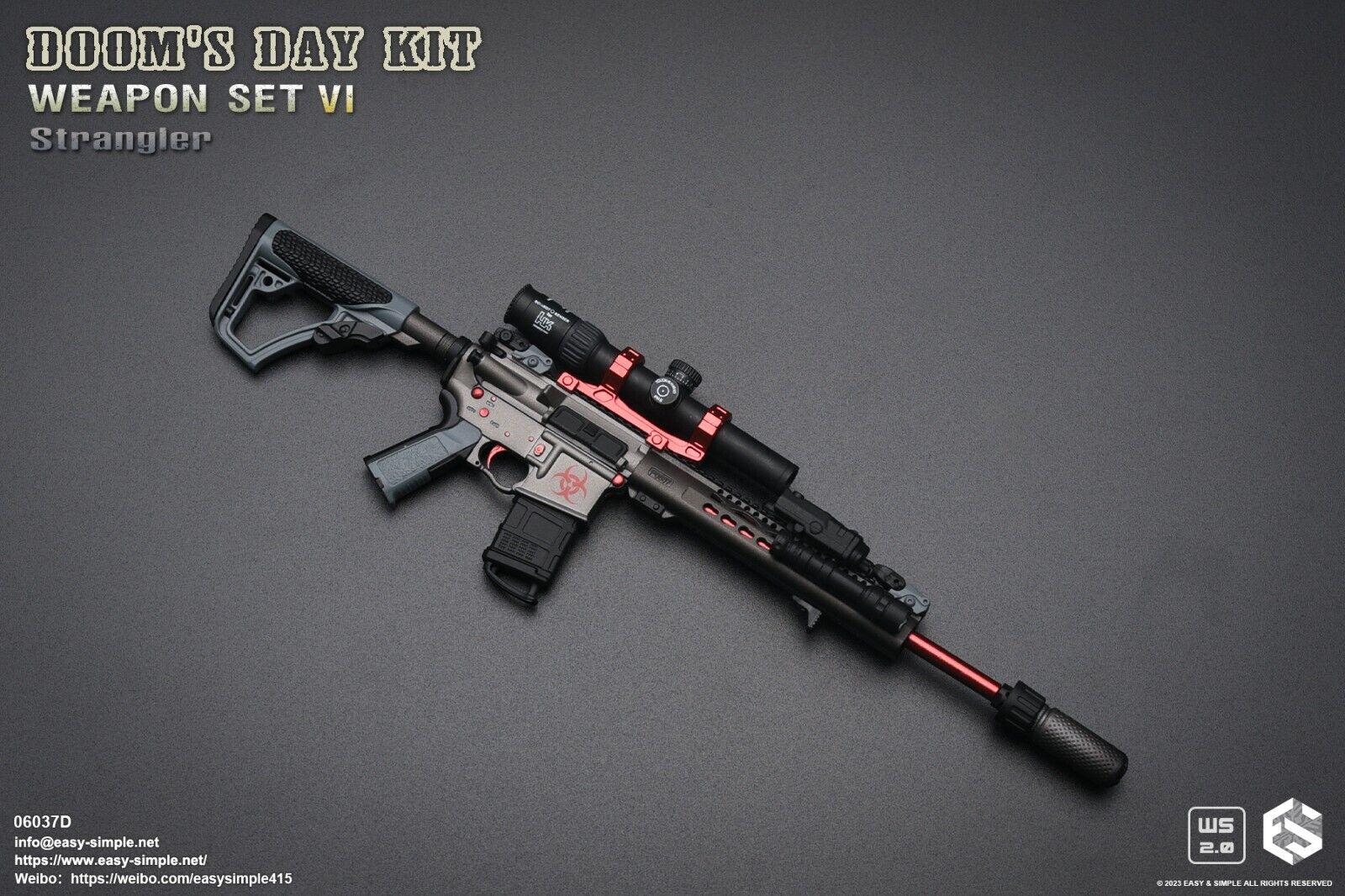 1:6 scale Easy & Simple Doom's Day Kit Weapon Set VI Ver D Strangler 06037D