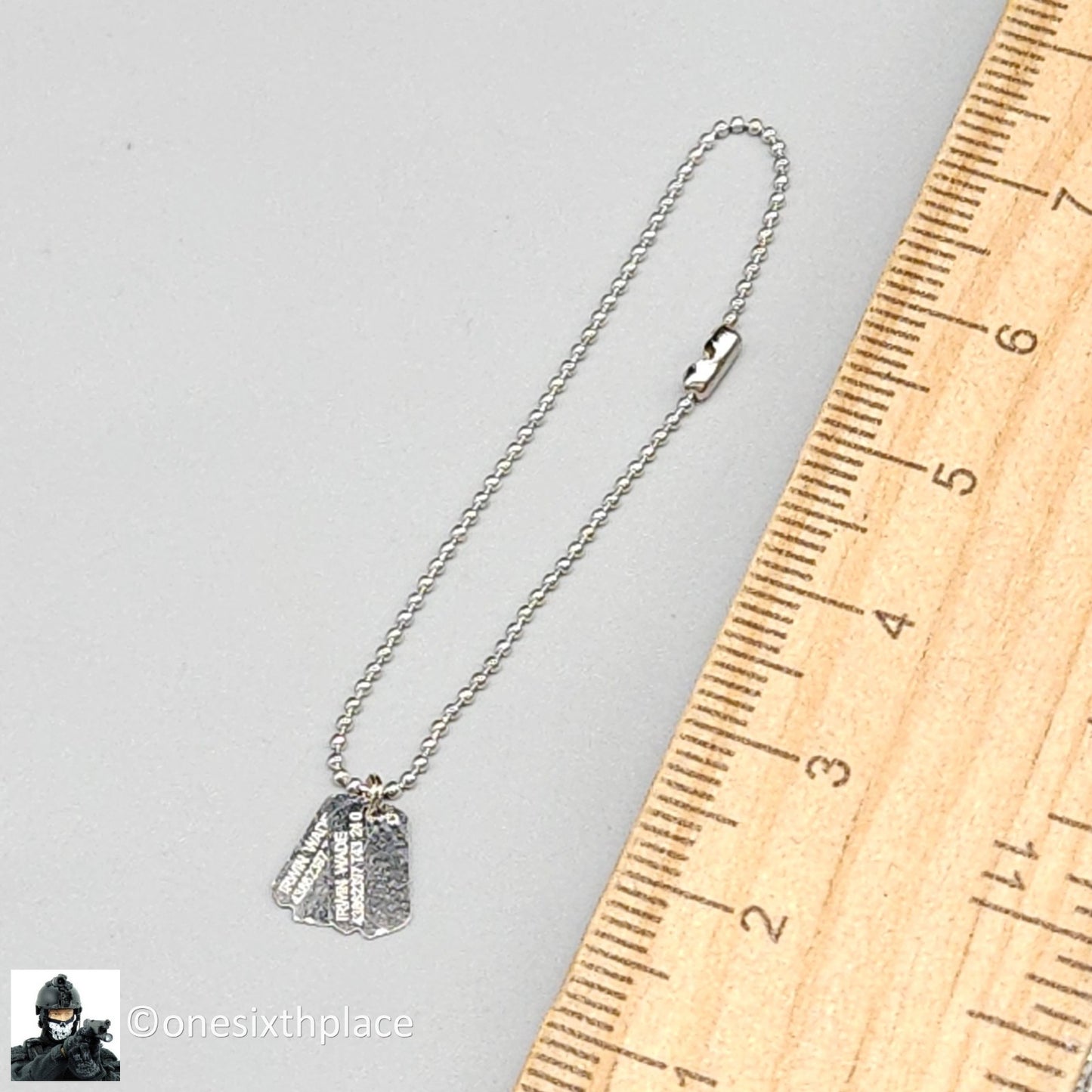 1:6 scale DiD WWII US 2nd Ranger Battalion Medic Wade Metal Dog Tags Necklace