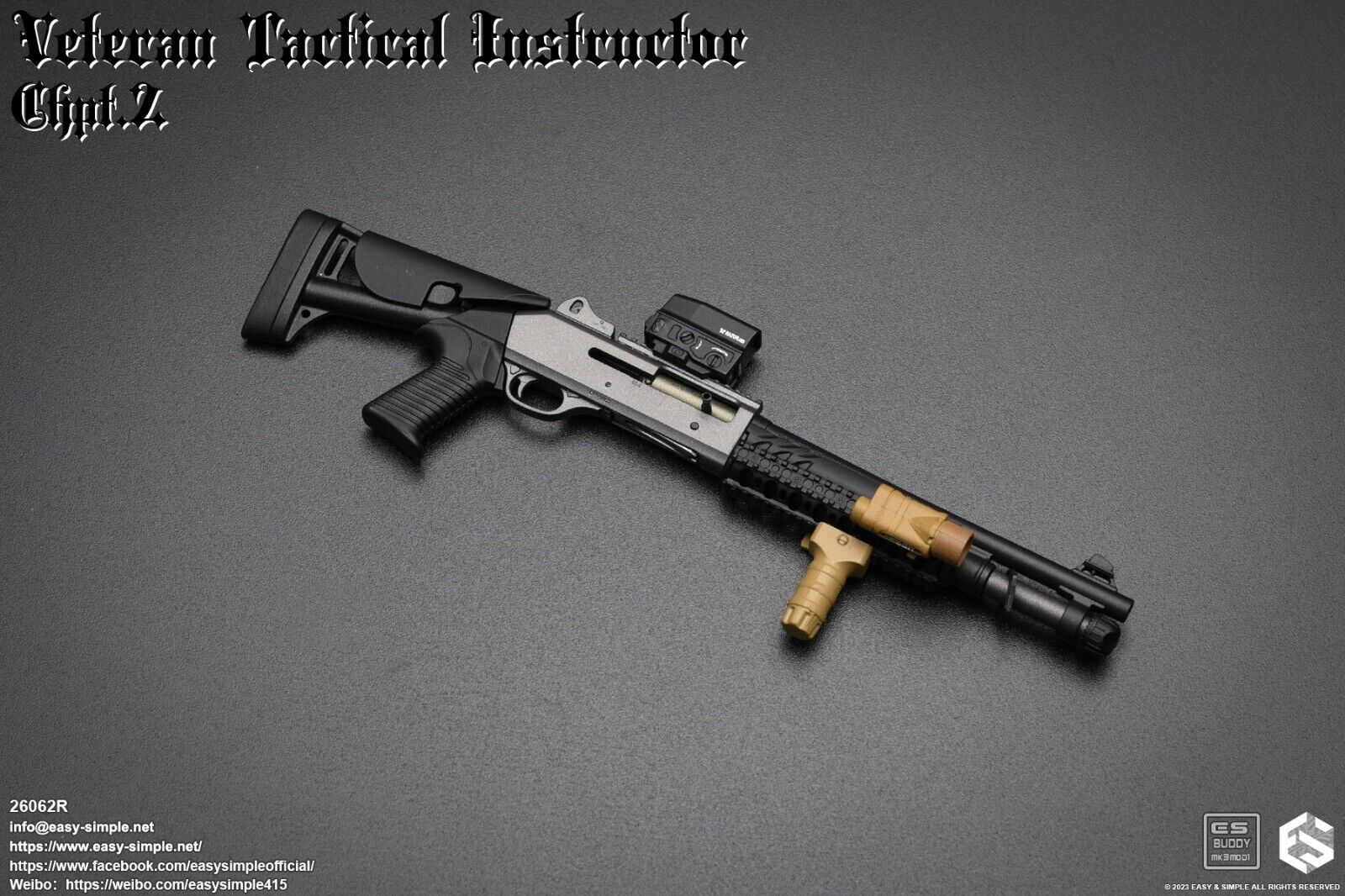 1:6 scale Easy & Simple Veteran Tactical Instructor Chapter II Shotgun w/ Sling