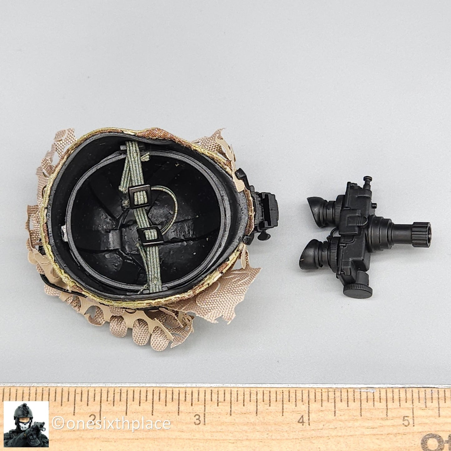 1:6 scale Dragon USMC Curtis Desert Camo Helmet w/ NVG for 12" Figures