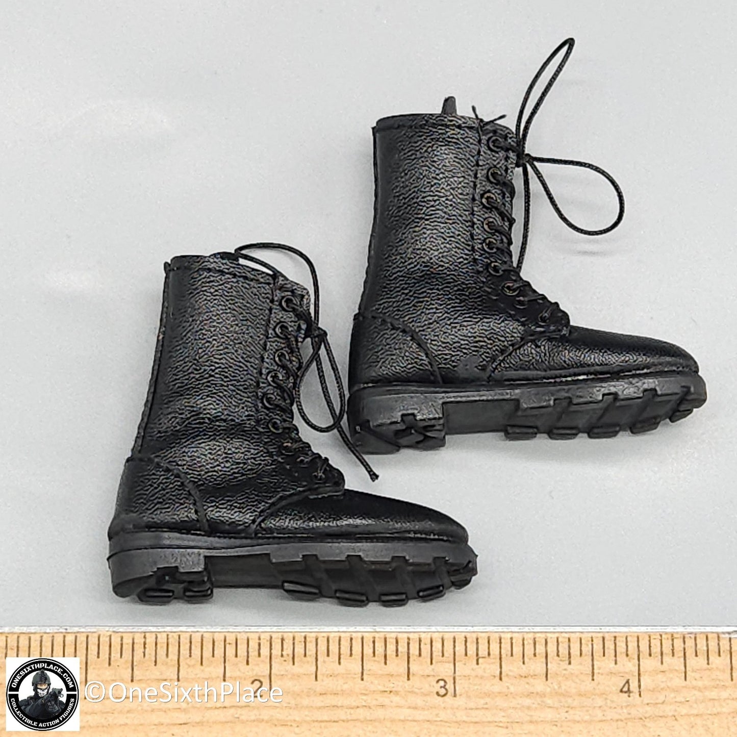1:6 scale Whoho Toys Vietnam 173rd Airborne LRRP Black Boots for 12" Figures