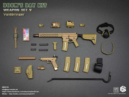 1:6 Easy & Simple Doom's Day Kit V FDE ST15 M4 Rifle Set for 12" Figures