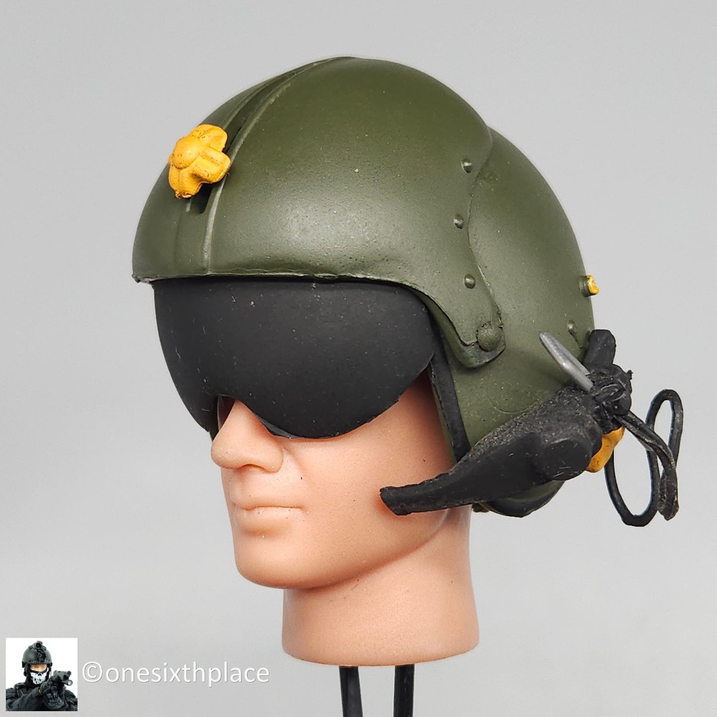 1:6 Ultimate Soldier US Vietnam Air Cavalry Helicopter Pilot Helmet 12" Figures
