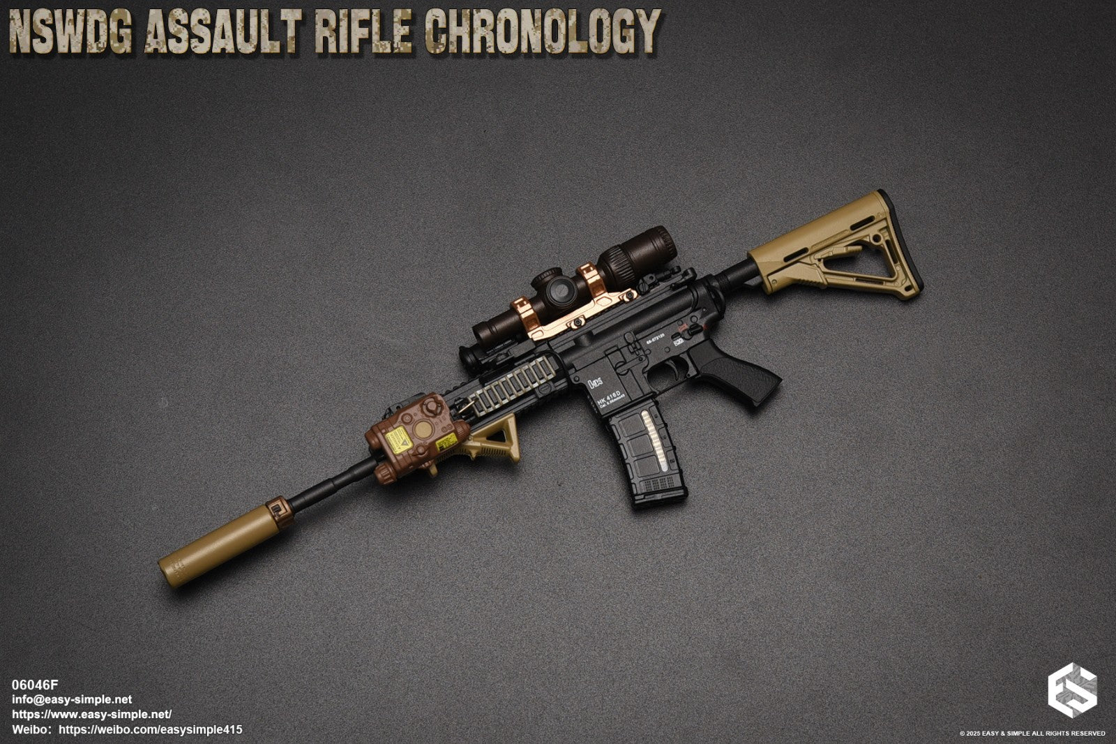 1:6 Easy & Simple NSWDG Assault Rifle Chronology Set F for 12" Figures 06046F