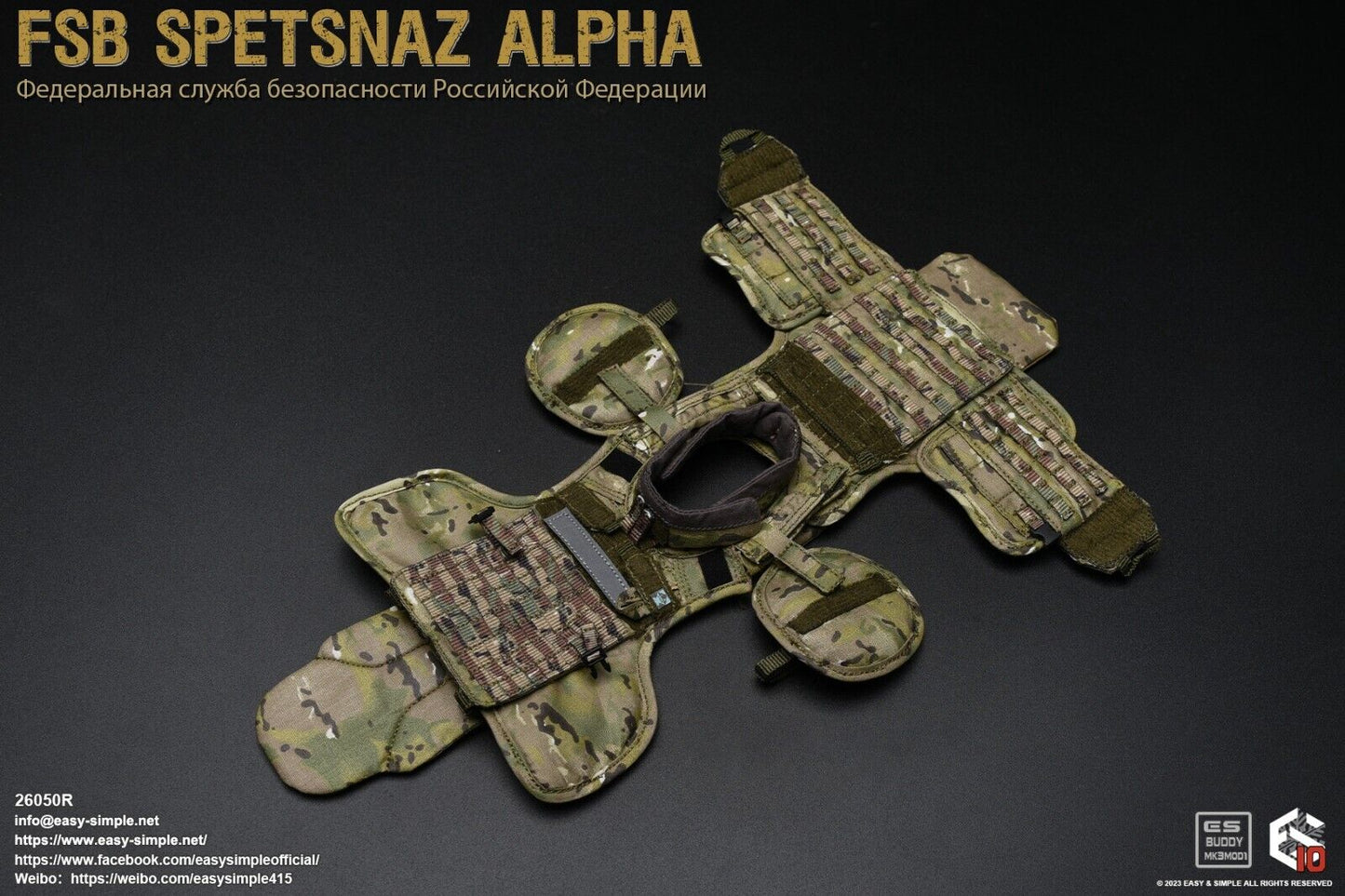 1:6 Easy & Simple Russian FSB Spetsnaz ALPHA Multicam Plate Carrier Vest