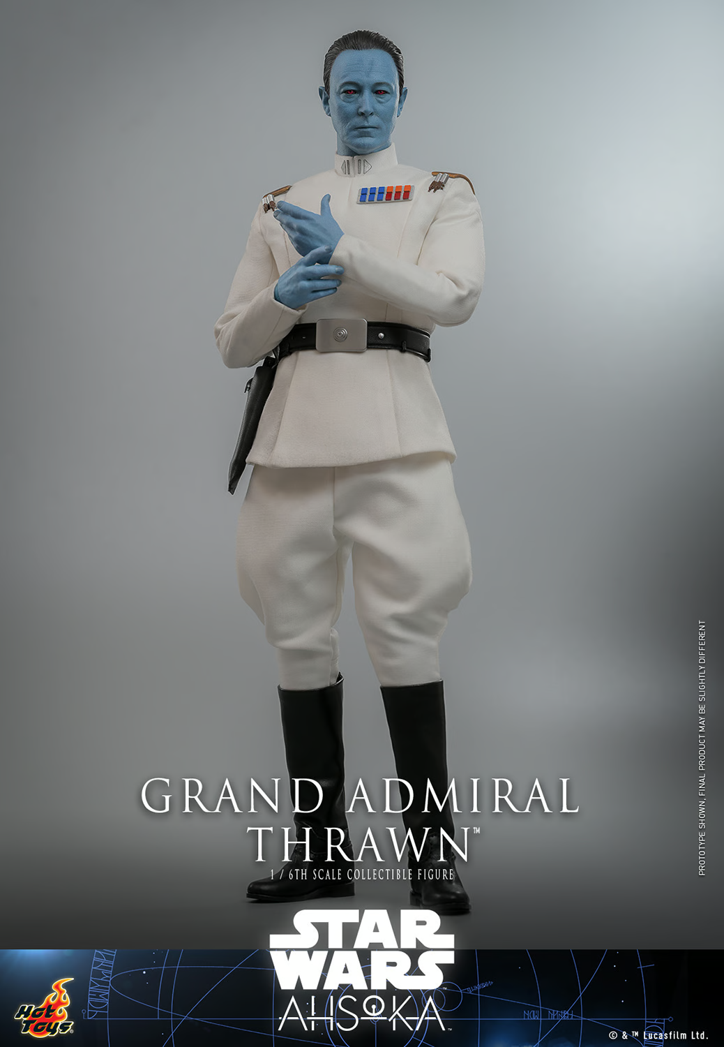 1:6 Scale Hot Toys Star Wars Ahsoka Grand Admiral Thrawn 12" Figure TMS116